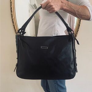Via Spiga Black Shoulder Bag with Textured Finish Excellent Condition